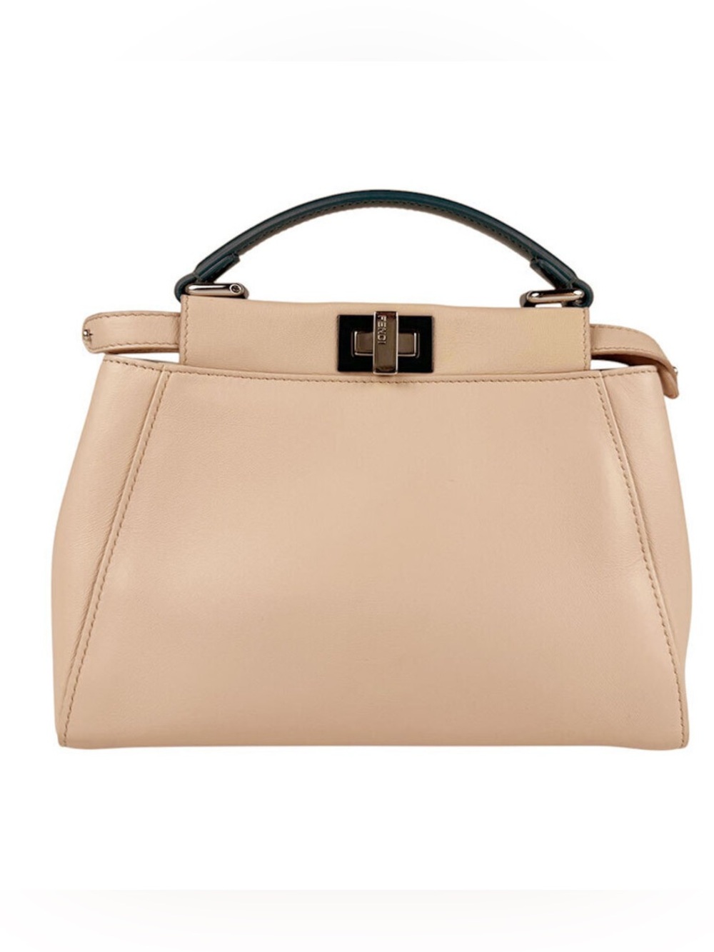 Fendi Peekaboo Lamb Leather Special Addition Light pink & Navy REF 67526
